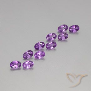 Pedras preciosas de Ametista Violeta rosado natural de 4.07 ct, oval, VVS-VS