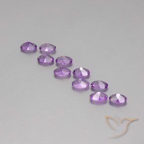 Pedras preciosas de Ametista Violeta rosado natural de 4.07 ct, oval, VVS-VS