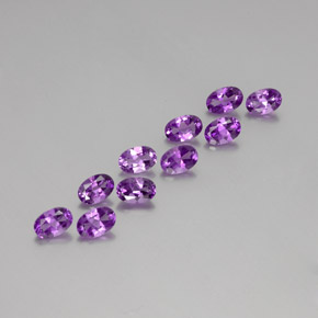 Pedras preciosas de Ametista Violeta Púrpura Profundo natural de 4,06 ct, Corte Oval, VVS-VS