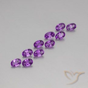 4.09ctw Natural Violeta Púrpura Médio Ametista, oval, VVS-VS