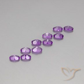 Pedras preciosas de Ametista Violeta Púrpura Médio natural de 4.09 ct, oval, VVS-VS