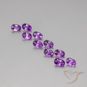 4.00ctw Natural Violeta Púrpura Profundo Ametista, oval, VVS-VS