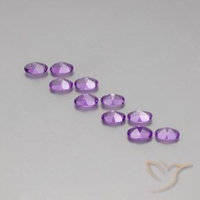 Pedras preciosas de Ametista Violeta Púrpura Profundo natural de 4.00 ct, oval, VVS-VS