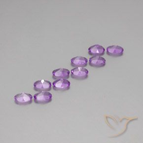 Pedras preciosas de Ametista Violeta Púrpura natural de 4.00 ct, oval, VS