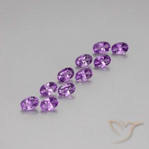 4.07ctw Natural Violeta Púrpura Profundo Ametista, oval, VVS-VS