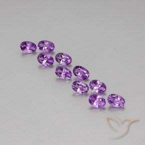 Pedras preciosas de Ametista Violeta Púrpura Profundo natural de 4.07 ct, oval, VVS-VS