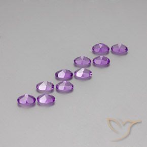 Pedras preciosas de Ametista Violeta Púrpura Profundo natural de 4.07 ct, oval, VVS-VS