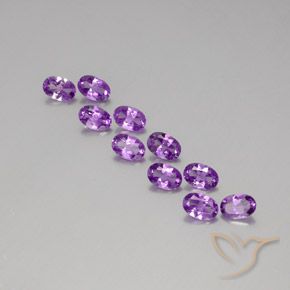 3.77ctw Natural Violeta Púrpura Profundo Ametista, oval, VS