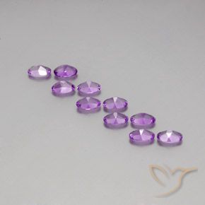 Pedras preciosas de Ametista Violeta Púrpura Profundo natural de 3.77 ct, oval, VS