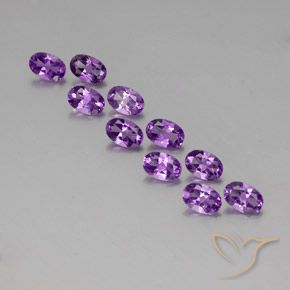 4.01ctw Natural Violeta Púrpura Médio Ametista, oval, VVS-VS