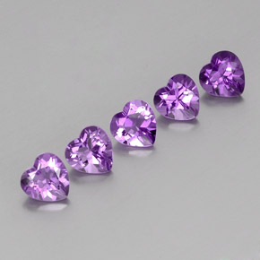 Pedras preciosas de Ametista Violeta Púrpura Médio natural de 3.60 ct, Formato de coração, VVS-VS
