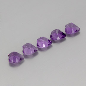 Pedras preciosas de Ametista Violeta Púrpura Médio natural de 3.60 ct, Formato de coração, VVS-VS