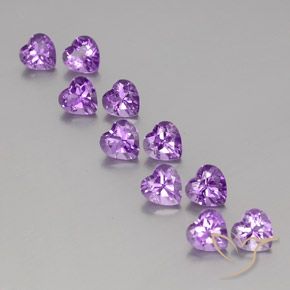 7.36ctw Natural Violeta Púrpura Ametista, Coração, VVS-VS
