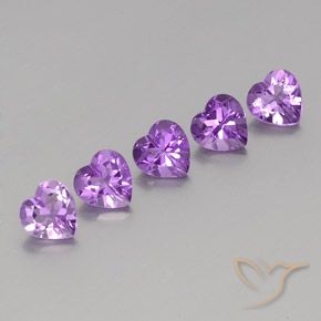3.44ctw Natural Violeta Púrpura Ametista, Coração, VS