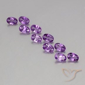 3.99ctw Natural Violeta Púrpura Médio Ametista, oval, VVS-VS