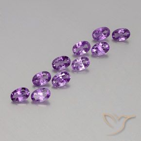 Pedras preciosas de Ametista Violeta Púrpura Médio natural de 3.99 ct, oval, VVS-VS