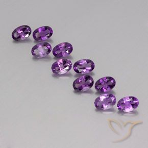 4.11ctw Natural Violeta médio-escuro Ametista, oval, VVS-VS