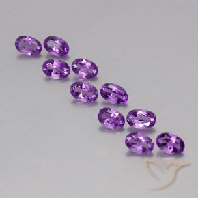 4.00ctw Natural Violeta Púrpura Médio Ametista, oval, VVS-VS