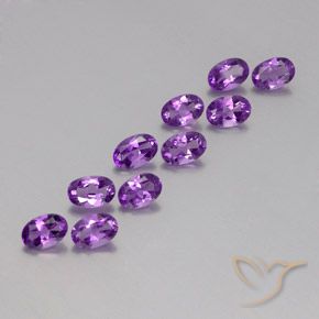 Pedras preciosas de Ametista Violeta Púrpura Médio natural de 4.00 ct, oval, VVS-VS