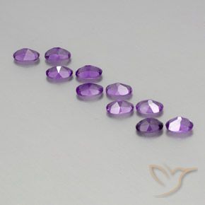 Pedras preciosas de Ametista Violeta Púrpura Profundo natural de 3.80 ct, oval, VVS-VS