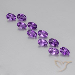4.24ctw Natural Violeta Púrpura Médio Ametista, oval, VVS-VS