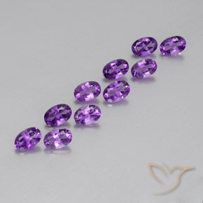 Pedras preciosas de Ametista Violeta Púrpura Médio natural de 4.24 ct, oval, VVS-VS