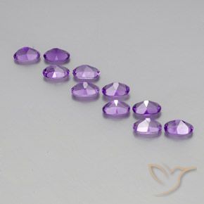 Pedras preciosas de Ametista Violeta Púrpura Médio natural de 4.24 ct, oval, VVS-VS