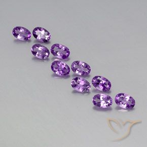 3.94ctw Natural Violeta Púrpura Ametista, oval, VVS-VS