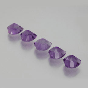 Pedras preciosas de ametista violeta natural de 3,63 ct, formato de coração, VVS-VS