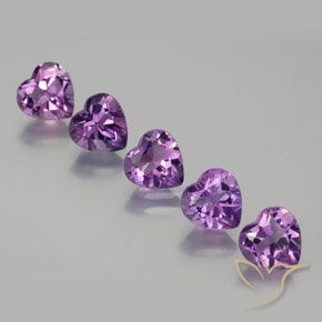 3.64ctw Natural Violeta médio Ametista, Coração, VVS-VS