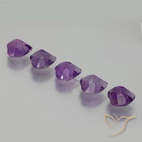 Pedras preciosas de Ametista Violeta médio natural de 3.64 ct, Coração, VVS-VS