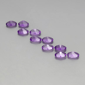 Pedras preciosas de Ametista Violeta Púrpura Profundo natural de 3.91 ct, Corte Oval, VVS-VS
