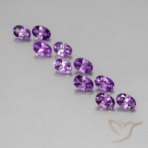 4.01ctw Natural Violeta arroxeado médio-escuro Ametista, oval, VVS-VS