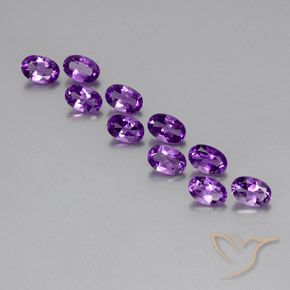 4.12ctw Natural Violeta arroxeado médio-escuro Ametista, oval, VVS-VS