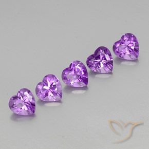 3.50ctw Natural Violeta Púrpura Médio Ametista, Coração, VVS-VS