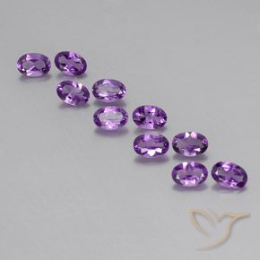 4.34ctw Natural Violeta arroxeado médio-escuro Ametista, oval, VVS-VS
