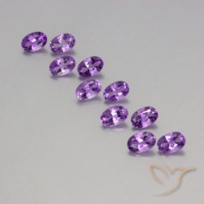 3.82ctw Natural Violeta Púrpura Ametista, oval, VVS-VS