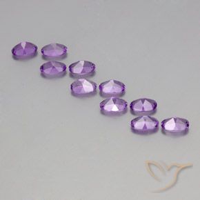 Pedras preciosas de Ametista Violeta Púrpura natural de 3.82 ct, oval, VVS-VS