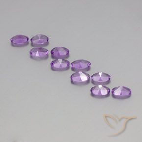 Pedras preciosas de Ametista Violeta Púrpura natural de 4.03 ct, oval, VVS-VS