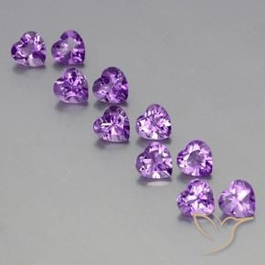 7.39ctw Natural Violeta arroxeado médio-escuro Ametista, Coração, VVS-VS