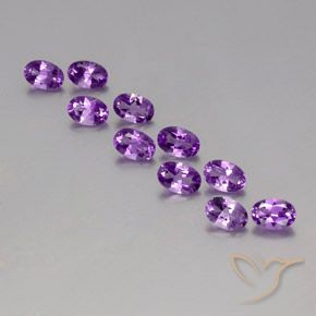 3.96ctw Natural Violeta Púrpura Ametista, oval, VVS-VS