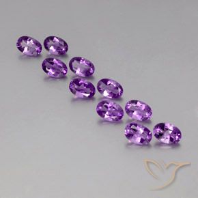 4.11ctw Natural Violeta arroxeado médio-escuro Ametista, oval, VVS-VS
