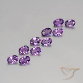 Pedras preciosas de Ametista Violeta rosado natural de 3.64 ct, oval, VVS-VS