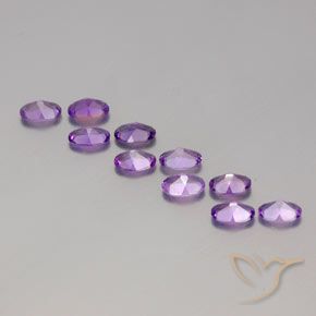 Pedras preciosas de Ametista Violeta rosado natural de 3.64 ct, oval, VVS-VS