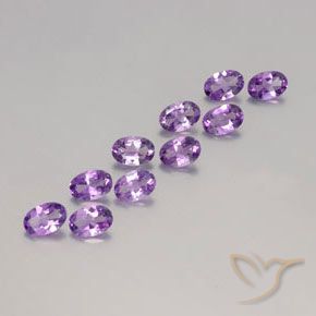 Pedras preciosas de Ametista Violeta Púrpura natural de 3.67 ct, oval, VVS-VS