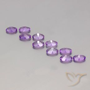 Pedras preciosas de Ametista Violeta Púrpura natural de 3.67 ct, oval, VVS-VS