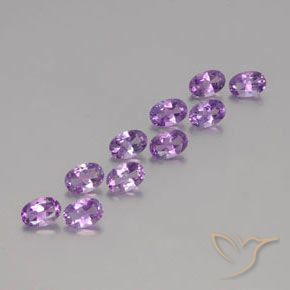 Pedras preciosas de Ametista Violeta Rosado Médio natural de 3.87 ct, oval, VVS-VS