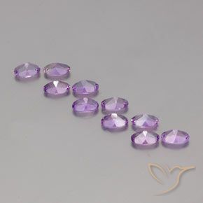 Pedras preciosas de Ametista Violeta Rosado Médio natural de 3.87 ct, oval, VVS-VS