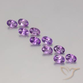 4.23ctw Natural Violeta Púrpura Médio Ametista, oval, VVS-VS