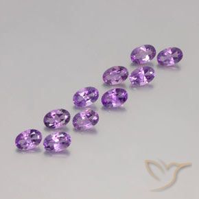 Pedras preciosas de Ametista Violeta Púrpura Médio natural de 4.23 ct, oval, VVS-VS